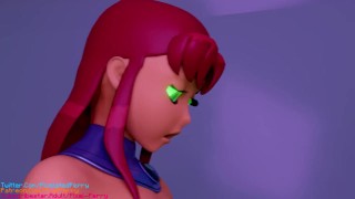 Starfire x Blackfire x Raven Futa Threesome Fucking (Pixel-Perry)