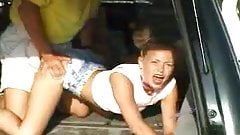 Teen’s Brutal Anal Fuck In Car