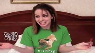 Tender Teenager Has a Lollipop Pushed Into Her Pussy