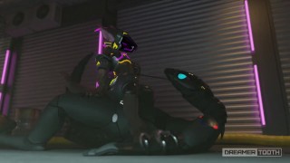 TINY PROTOGEN GIRL DOMINATES TALL SYNTH [FURRY] [ROBOT?] [CREAMPIE]