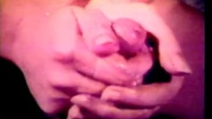 Vintage booberella plays with cum