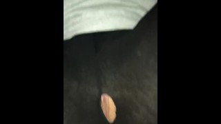 Wearing my see through ripped gym leggings