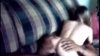 White coed cums on BBC