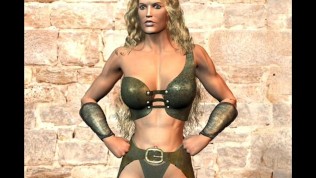 3D mixed wrestling amazon battles men and creatures