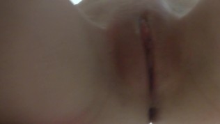 Anal in the bathroom and cum on her ass