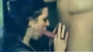 Arab girl giving deep blowjob
