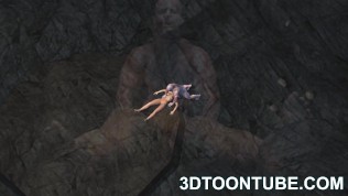 Busty 3D cartoon babe sucks cock and gets fucked