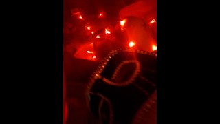 Christmas cat sucks dick