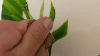 Crayzy guy masturbate his cock