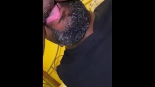 Eating pussy from behind