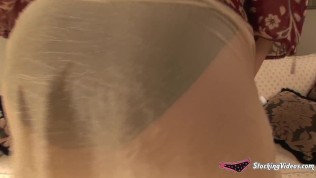 Gorgeous blondes panty tease