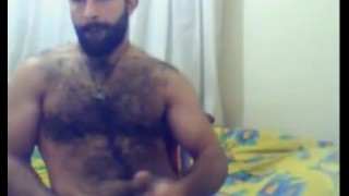 Hairy Arab/Turk Wanking on Cam