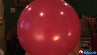Hilarious blooper of girl popping a balloon