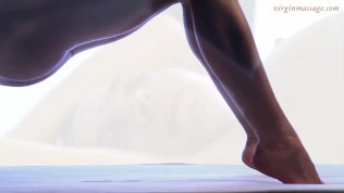 Little tight virgin pussy teen Vika massaged