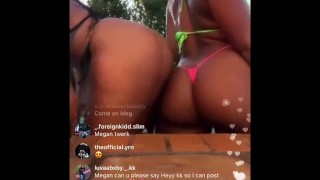 Megan Thee Stallion twerking and showing off her body on ig live