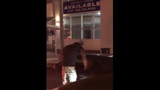 Miami College Girl Sucks BBC in Public