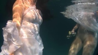 Polcharova and Siskina wet horny underwater lesbians