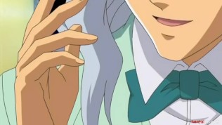 Powerful Hentai guy bangs hot babe in the moving train