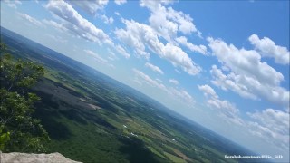 Public Fuck and Creampie! Risky Trail Clifftop Sex