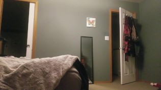 REAL roommate caught on hidden spy cam taking selfies in lingerie!