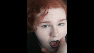 Redhead Goth Slave Begs For Her Master