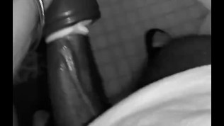 Big dick black teen trying out new toy