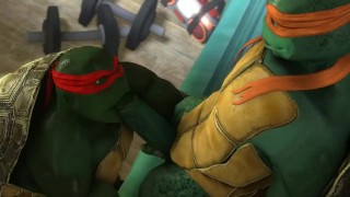 Brotherly Blowjob: Mike makes Raph suck his massive cock | TMNT porn parody