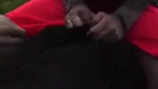 Cute amateur girl outdoor sex and creampie