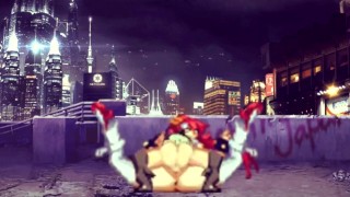 Futa Morrigan VS Yoko hentai