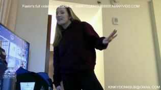 Hot 19 yo Faelin’s 1st anal Orgasm! Throat Fucked + Dominated