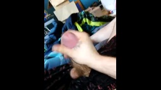 Moaning guy ejaculating