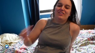 Perfect butt slut swallows cum