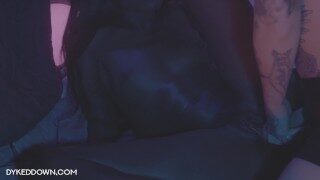 Tattooed Andro Stud Lesbian Fucks Dreamy Babe